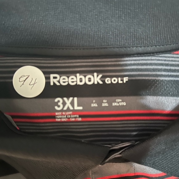 Nice Reebok, golf black, silver and red polo 3XL - Picture 5 of 5